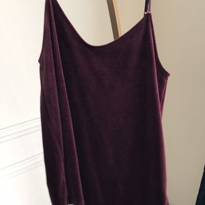Maroon Velvet Ann Taylor Cami